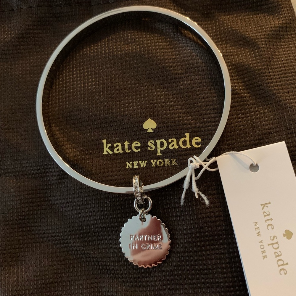 Kate Spade “Partner in Crime” Silver Bangle